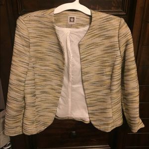 Yellow gray and black blazer